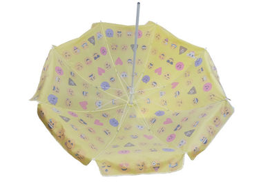 Grand parapluie de plage jaune promotionnel compact, parapluie de plage personnalisé