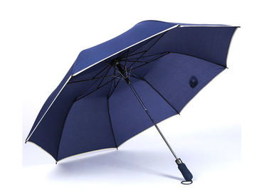 2 parapluies faits sur commande fois de golf de logo, parapluie de golf pour la pluie avec la couverture de tuyauterie de Relective