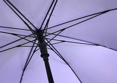 Parapluie pourpre de golf de long axe automatique, pouce protégeant du vent 8 Pannels des parapluies 27 de golf