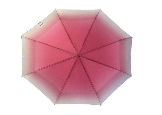 Parapluie ouvert manuel de poignée de 3 fois J avec l'impression de transfert de chaleur