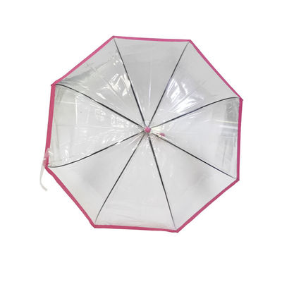 Nervures ouvertes automatiques de fibre de verre 23&quot; parapluie transparent de dôme
