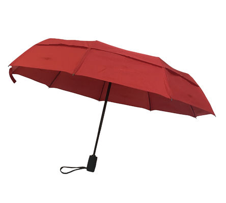 2 couches rouges protégeant du vent complètement automatiques de parapluie pliable pour la ventilation d'Amazone