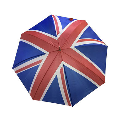 Parapluies promotionnels de golf de tissu de polyester imprimés par drapeau BRITANNIQUE