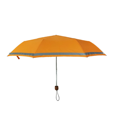 Parapluie 3 21in protégeant du vent ouvert manuel fois avec la poignée en bois