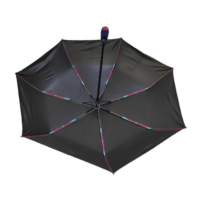 Le bloc étroit ouvert automatique 3 de Sun fois le parapluie avec le revêtement noir