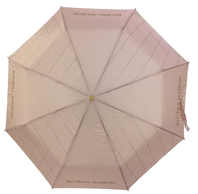 Parapluie ouvert de 3 fois de manuel protégeant du vent de pongé avec l'impression faite sur commande