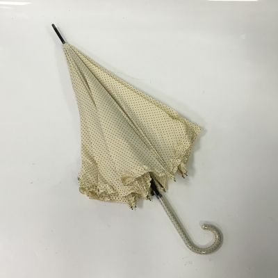 Diamètre automatique 105CM de parapluie de dames de pongé de RPET avec la poignée en plastique de J