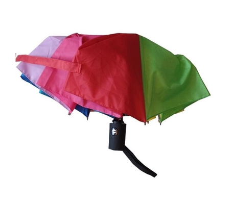 Parapluie ouvert de pongé pliable d'arc-en-ciel et étroit automatique 21&quot; x8k