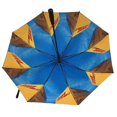 Parapluie protégeant du vent de golf de double couche de pongé du diamètre 130CM RPET