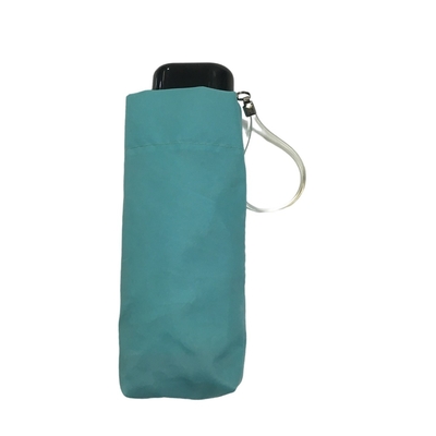 Parapluie de poche de pongé ouvert manuel de 5 fois petit avec des nervures de fibre de verre
