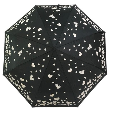 Parapluie trois fois de impression magique de tissu de polyester de BSCI 190T