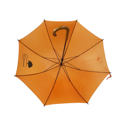 Parapluie en plastique de bâton de pluie de pongé de poignée de promotion