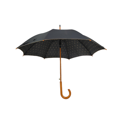 Parapluie en bois droit ouvert automatique de parasol de poignée avec l'impression de transfert de chaleur