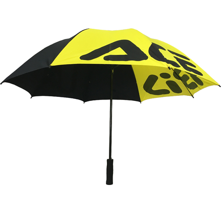 Parapluie promotionnel de golf de cadre ouvert manuel de fibre de verre avec EVA Handle