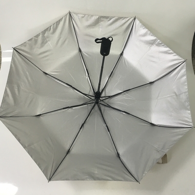 190T parapluie de protection du pongé UPF30+ Sun avec le revêtement UV