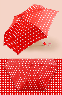 Parapluie de protection du pongé 190T Sun de Dot Printing 21inchx8K de polka pour des femmes