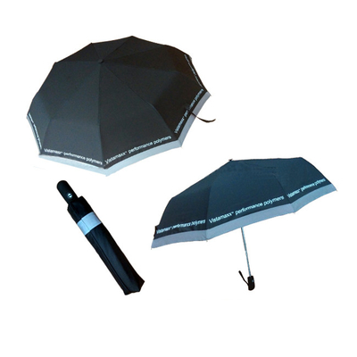 Parapluie fois de la pluie d'automobile de pongé de GV 3 extérieurs ouverts portatifs