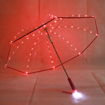 Parapluie léger instantané clair tenu dans la main de TUV POE LED