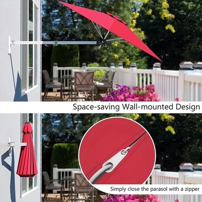 Parapluie en porte-à-faux fixé au mur de 8FT/de 10FT Sun avec Polonais réglable