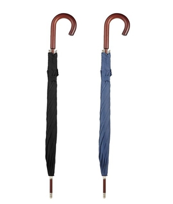 Parapluie en bois de poignée de la taille standard 190T de BSCI de tissu normal de pongé