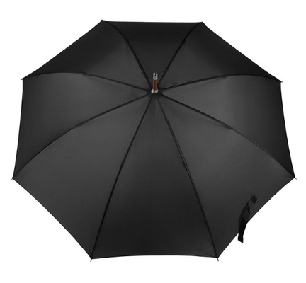 Parapluie en bois de poignée de la taille standard 190T de BSCI de tissu normal de pongé