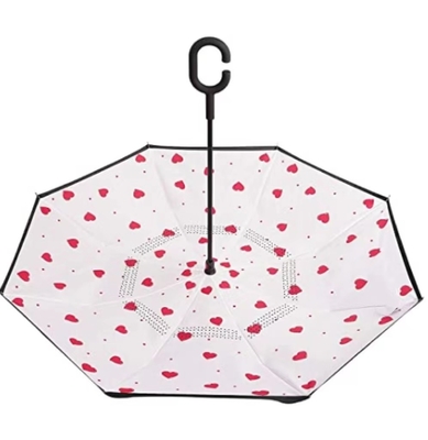 BSCI parapluie inversé de double couche de cadre de fibre de verre de 23 pouces