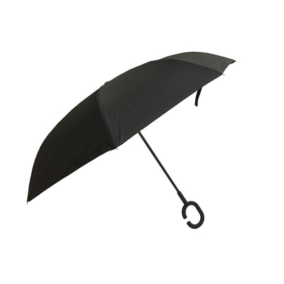 La double couche C manipulent le parapluie inversé inverse protégeant du vent