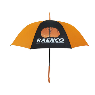 Les dames de cadre en métal de tissu de pongé pleuvoir la couleur orange automatique de parapluie