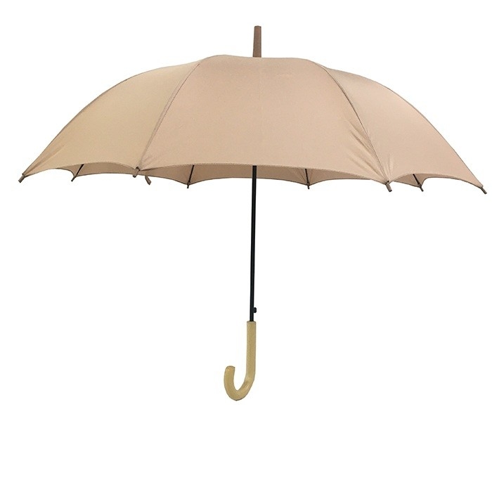 Couleur simple Parapluie longue Auto Parapluie ouverte Parapluie longue conception fermée Longueur 92cm