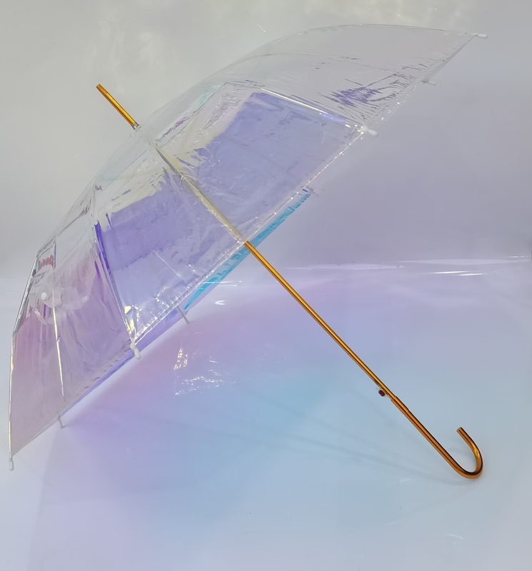 Auto ouvert Parapluie claire Rêve romantique Belle couleur aurore Parapluie transparente