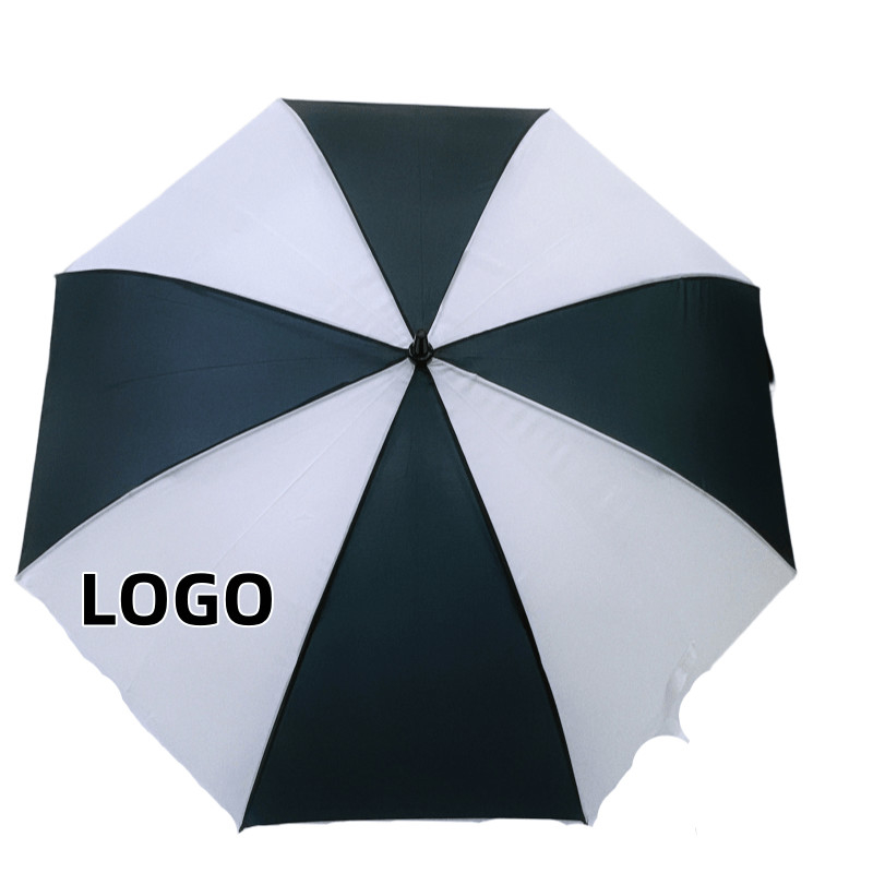 27 pouces 8 côtes Logo personnalisé Promotion parapluies de golf avec cadre et arbre en fibre de verre