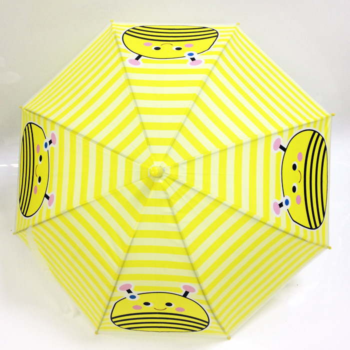 Cute Bees Compact Parapluie Pour Les Enfants Chome Plaqué Cadre Manche Fraise Logo Personnalisé
