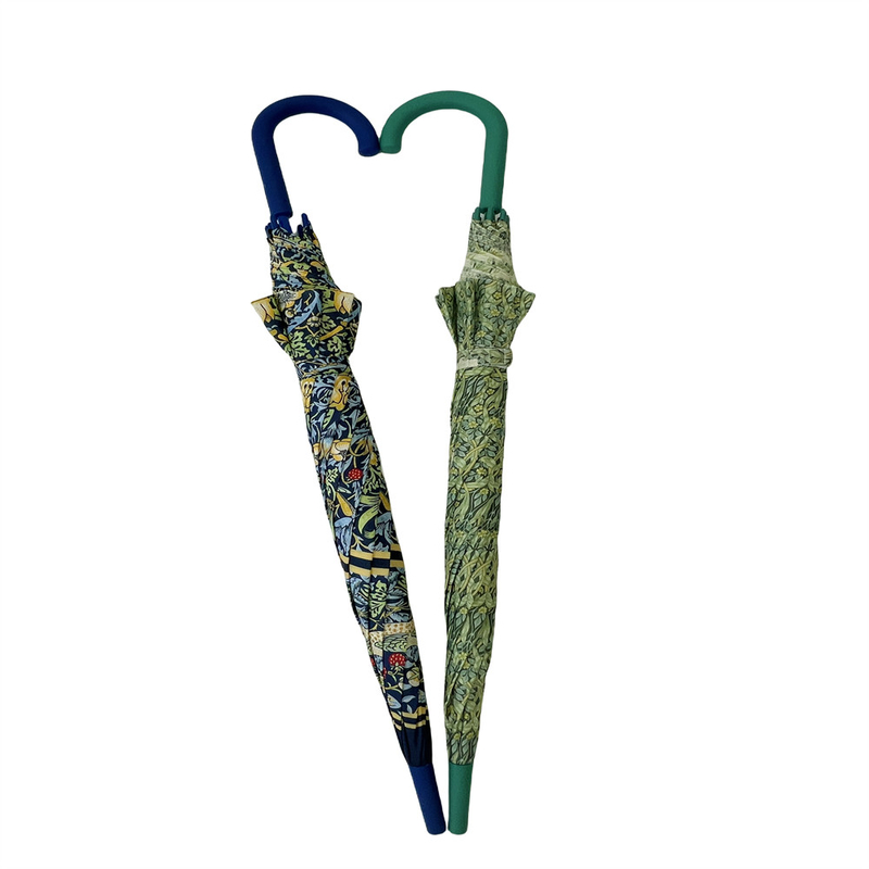 Manche en caoutchouc Auto-ouverture fermée parapluie pour la promotion à chaud en tissu Pongee 190T