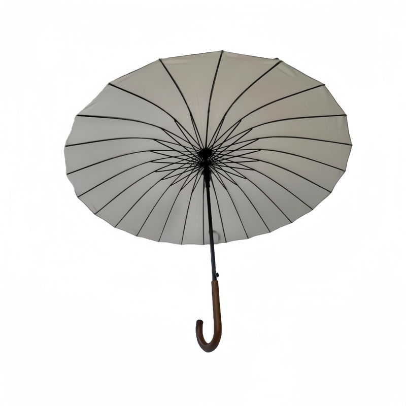 Un parapluie en bois à 23 pouces, résistant au vent, avec 190 tonnes de tissu de Ponge, 24 côtes et 104 cm de diamètre.