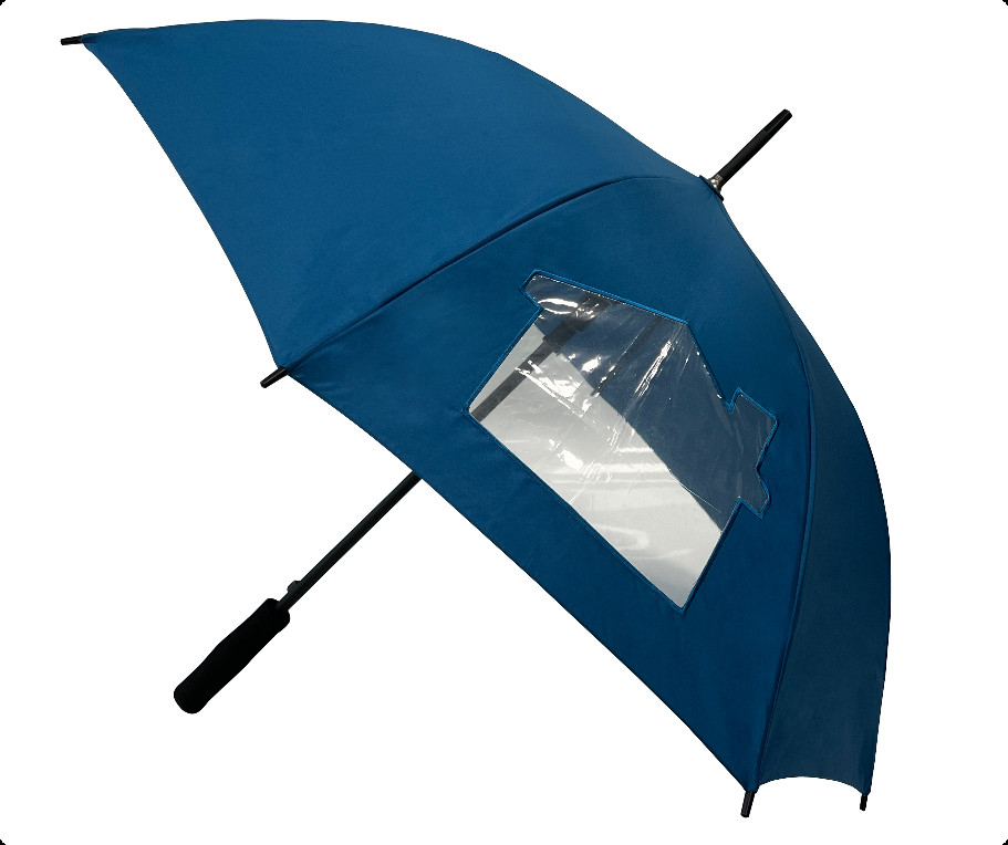Auto-ouverture et fermeture manuelle cadre en fibre de verre complet parapluies de golf avec une fenêtre transparente
