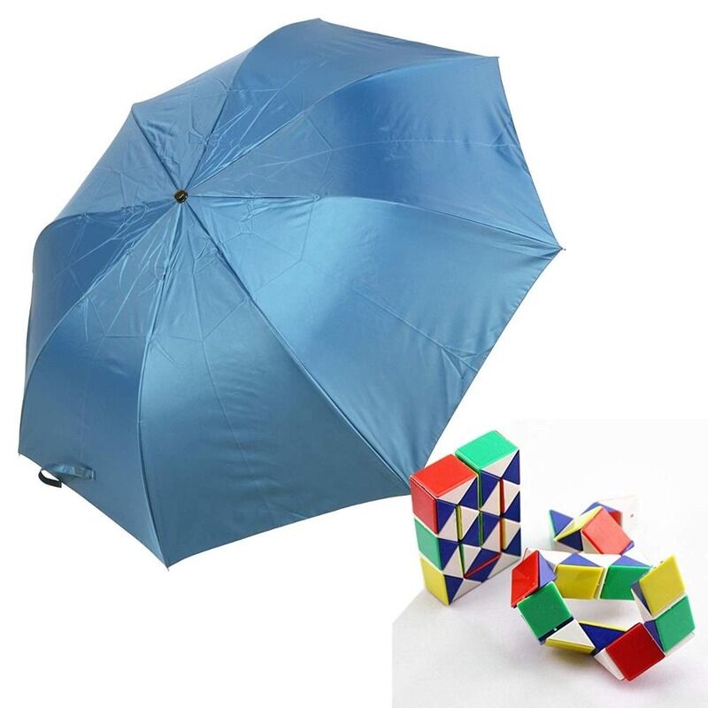 8 côtes de parapluie Compact parapluie pliable avec poche en tissu légère durable portable protection contre la pluie